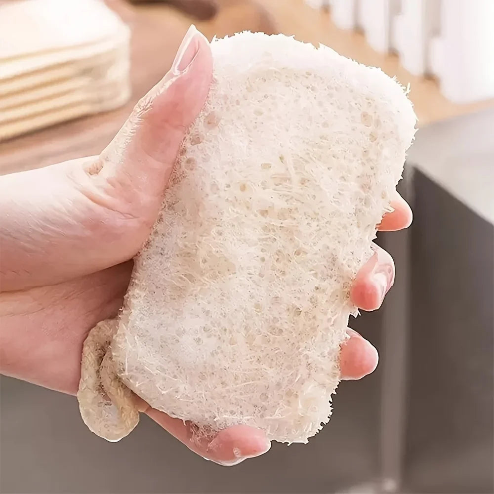 Natural Luffa DishTowel Washing Cloth Sponge Loofah Scrub Pad Dish Pot Oil Stain Removing Scrubber Kitchen Clean Brushes...