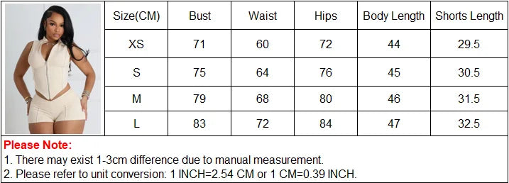 Women Clothes Sets Line Stitching Sleeveless Zip Cropped Tank Top and Shorts Set Classy Sexy Tight Y2k Night Out 2 Piece Outfits