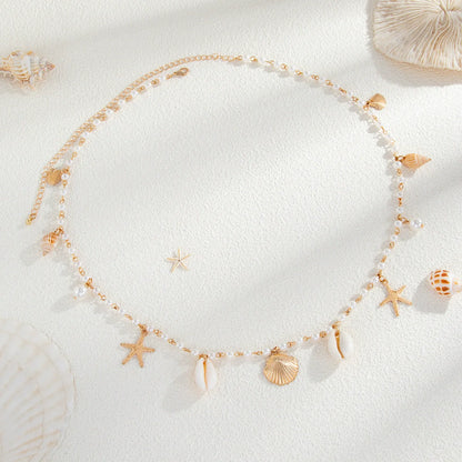 Bohemia Imitation pearl Waist Belly Chain Starfish Pendant For Women Fashion Summer Beach Waistband Bikini Beads Jewelry Y035 - Kimlud
