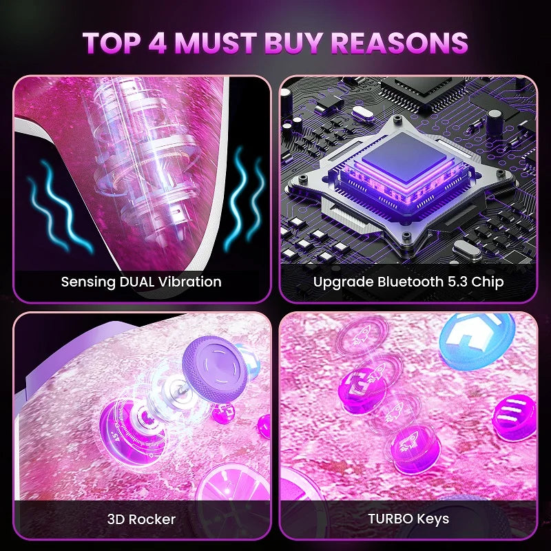 WIFI Gamepad For Xbox One,Xbox Seris S/X PC Dual Vibration 6-axis Gyro Hall Effect Trubo FUNC Wireless Controller Gaming Consola