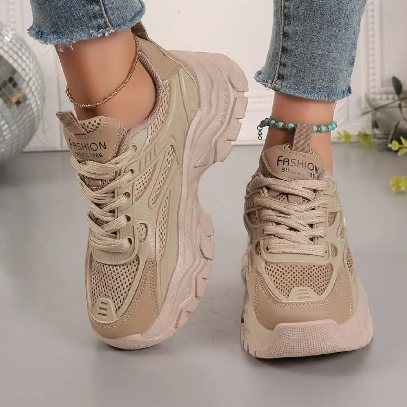 Women Sneakers 2024 New Fashion Chunky Sneakers Women Outdoor Tennis Platform Sports Shoes for Women Lightweight Designer Shoes - Kimlud