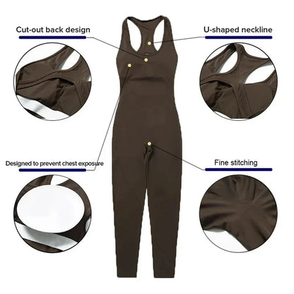Gym Tracksuit Jumpsuit Sports Overalls for Women Sexy Workout Set Fitness Bodysuit Romper Sportswear Women One-Piece Yoga Suit - Kimlud