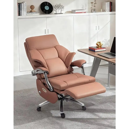 Contemporary Luxury Office Chair Ergonomic Conference Reception Chair with Electric Massage Feature Leather Design for Boss - Kimlud