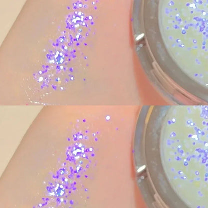 Disappears Glitter Eyeshadow Palette Purple Sequins Pigment Crystal Mud Shining Eyes Makeup Waterproof Lasting Midnight...