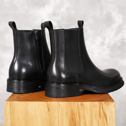 2025 British Men's Tide High Top Round Head Locomotive Premium Sleeve Cigarette Short Chelsea Boots | Kimlud...