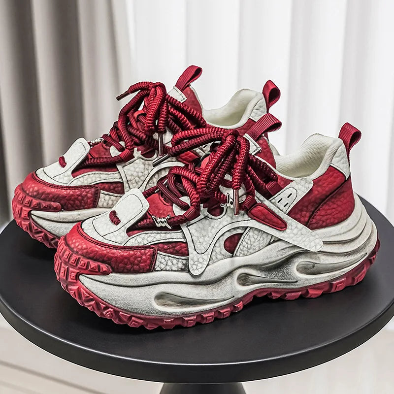 2026 Casual Men's Platform Sneakers Fashion Thick-soled Man's Shoes Designer High-end Cushioning Jogging Shoes Zapatillas Hombre