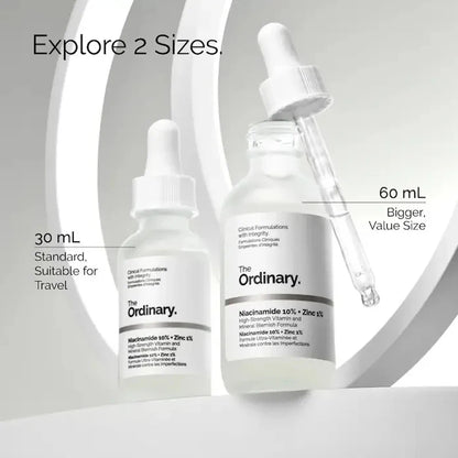Niacinamide 10% + Zinc 1% Serum 30ml Control Oil Remove Acne and Brighten Oily Skin Gentle Exfoliating Closed-mouth...