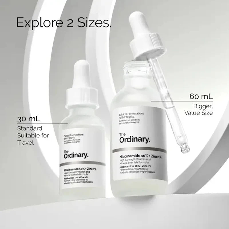 Niacinamide 10% + Zinc 1% Serum 30ml Control Oil Remove Acne and Brighten Oily Skin Gentle Exfoliating Closed-mouth...