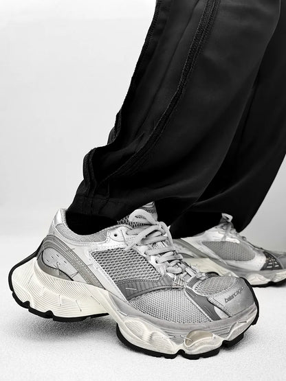 Paris Stapler14 Dad Shoes Thick Bottom Sports Sneakers for Men And Women Couple's Fashionable Casual Shoes Increased Height