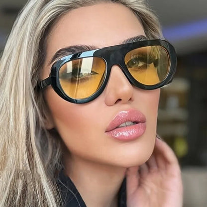 Fashion Oversized Hip Hop Sunglasses Men Women Shades Brand Designer Glasses Trend Male Punk Eyewear Female UV400 |...