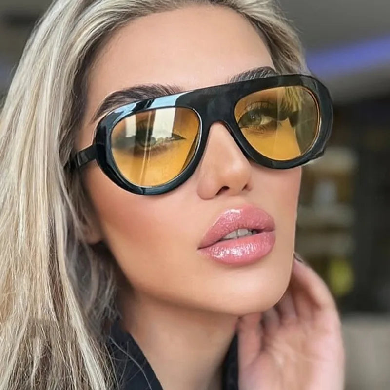 Fashion Oversized Hip Hop Sunglasses Men Women Shades Brand Designer Glasses Trend Male Punk Eyewear Female UV400 |...