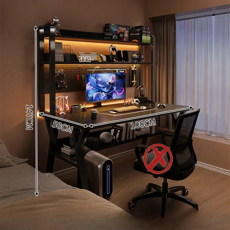 Nordic Desktop Computer Desks for Student Gaming Tables Bookshelf Integrated Creative Office Furniture Home Bedroom Study Desk - Kimlud