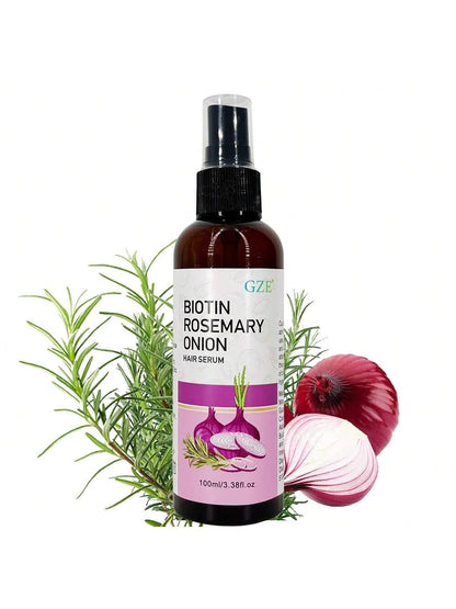 GZE Biotin Rosemary Onion Hair Serum Moisturizing Hair Serum Strong Hair Heat Protection Anti-Breakage For Dry And Damaged Hair