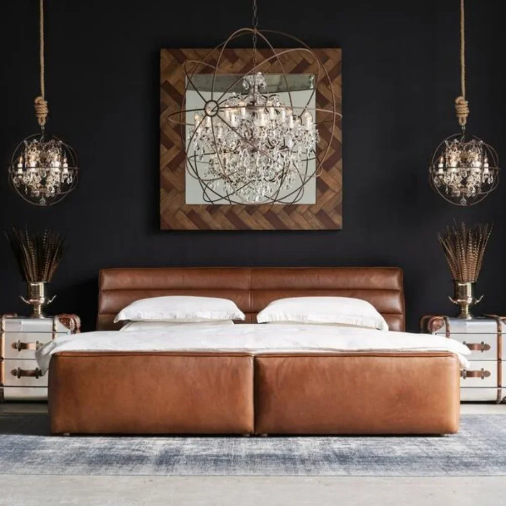 A High End Luxury Comfortable Bbedroom Furniture Modern Fashionable Designed Leather King Size Bed | Kimlud Luxury Bed