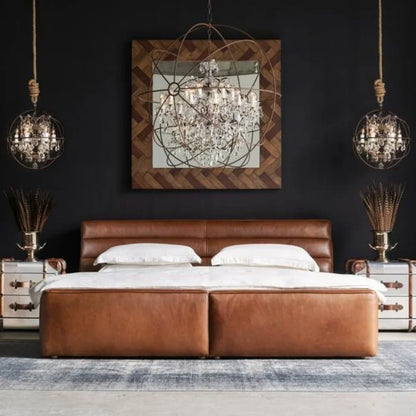 A High End Luxury Comfortable Bbedroom Furniture Modern Fashionable Designed Leather King Size Bed | Kimlud Luxury Bed