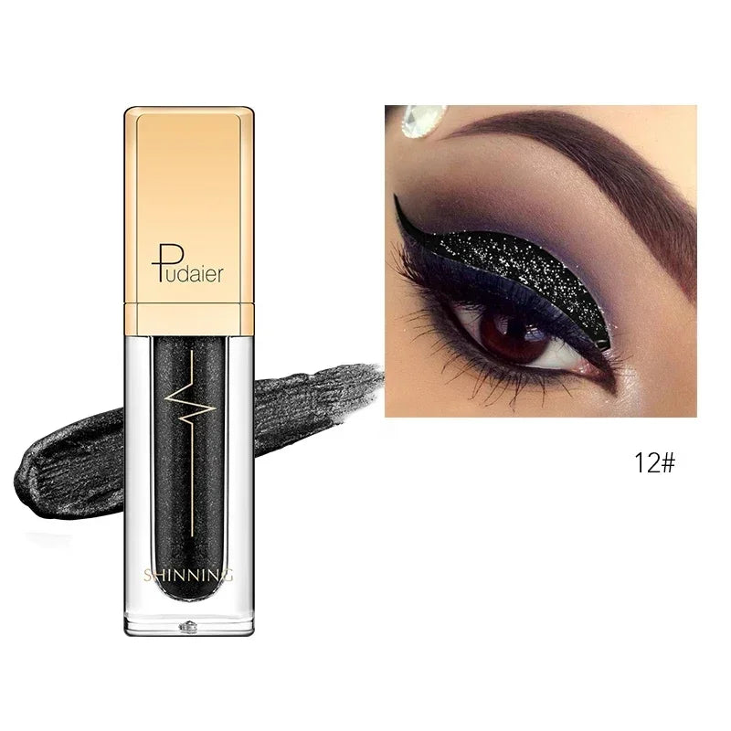 New Make Up Liquid Eyeshadow Waterproof Glitter Pigments Purple Gold Metalic Women Beauty Gel Eye Shadow Cream 18 Colors...