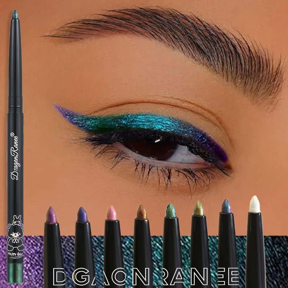Pearlescent Aurora Eyeliner Pencil Waterproof Blue Purple Diamond Glitter Eye Shadow Metallic Chrome Lying Silkworm Eyes Makeup