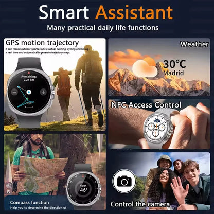 Fashion Watch 8 Ultra Classic GPS Smart Watch Compass Rotating Dial NFC HD Call Chat GPT 3ATM Waterproof 100+Sports Smart Watch