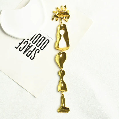 Vintage Abstract Metal Alloy Facial Charms Pin Brooches for Women Jewelry Exaggerated Coat Statement Brooch Accessory |...