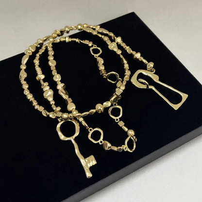 Brand Fashion Show Metal Alloy Lock Pendant Belt For Women Fashion Jewelry Trendy Girls' Sweater Dress Accessories |...