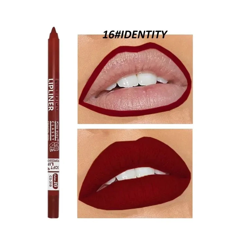 20 Color Waterproof Matte Lipliner Pencil Natural Violet Pro Lip Liner Makeup Nude Lips Contour High Pigment Lipstick Cosemetics