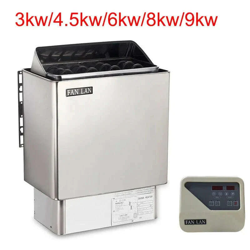 9kw 6kw 8kw 4.5kw 3kw Sauna Heater with External Sauna Controller Dry Steaming Equipment 220V 380V