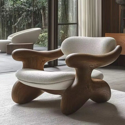 Beige Design Living Room Chairs Trending Italian Wooden Occasional Chairs Living Room Arm Ergonomic Fauteuils De Salon Furniture - Kimlud