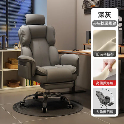 Office Chair Ergonomic Big Tall Computer Desk Chair with Retractable Adjustable Headrest Leather Chair with Flip up Armrests