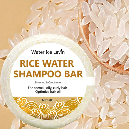 Organic Rice Shampoo Soap Bar Oil Free Conditioning Soap Rice Water Protein Nourishing Anti-loss Hair Hair Growth Soap...