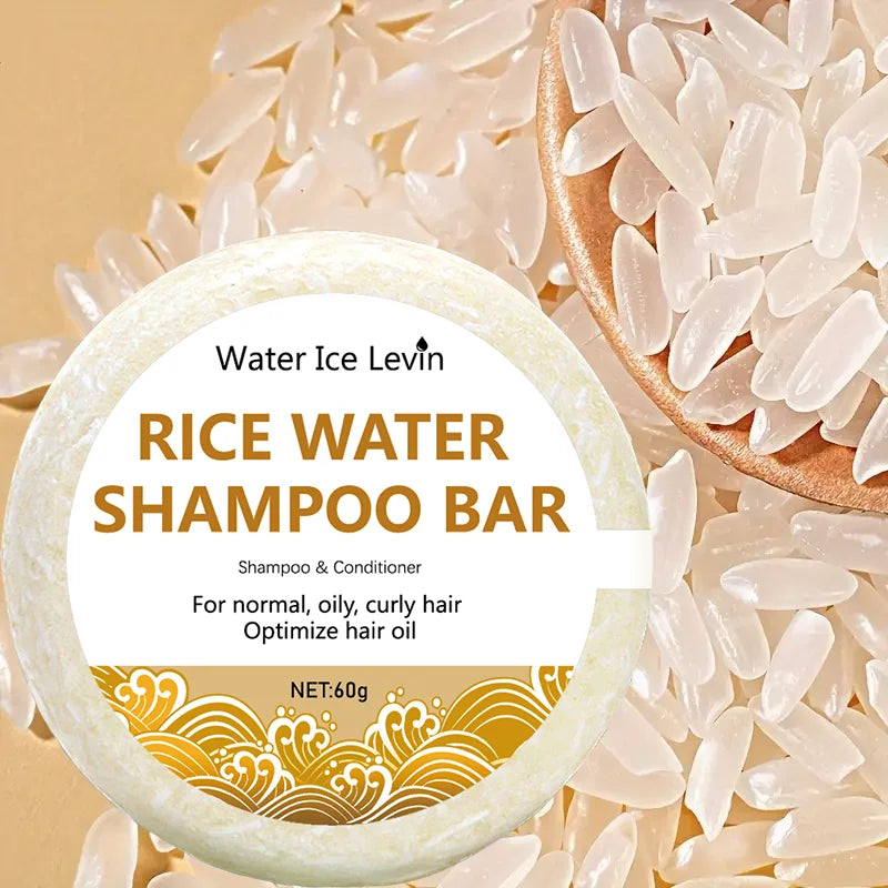 Organic Rice Shampoo Soap Bar Oil Free Conditioning Soap Rice Water Protein Nourishing Anti-loss Hair Hair Growth Soap...