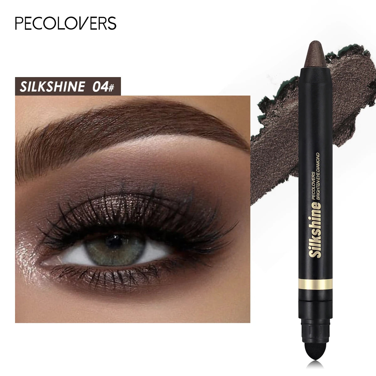 Metallic Glitter Eyeshadow Stick Matte Waterproof Shimmer Lying Silkworm Long Lasting High Gloss Pearlescent Eyeshadow Pen