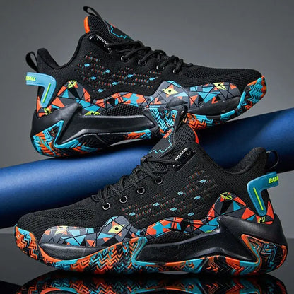 High Quality Men Basketball Shoes Brand Men Sneakers Luxyry Design Mesh Breathable Sports Shoes High Top Anti-slip Casual Shoes - Kimlud