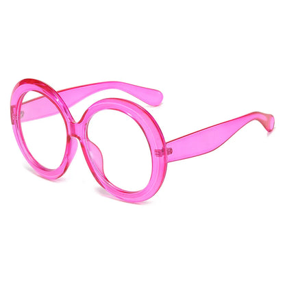 Oversized Round Eyeglasses Frames Women New Fashion Luxury Designer Ladies Glasses Candy Color Non-prescription...