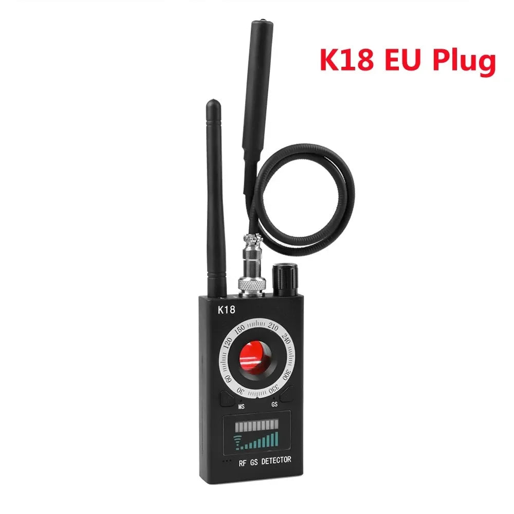 K18 Multi-function Anti-Candid Cam Wireless Lens Device Finder 1MHz-6.5GHz GSM Audio Bug Finder GPS Signal RF Tracker Detect