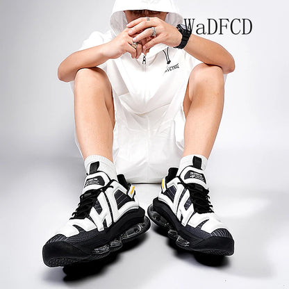 Chunky Sneakers Plus Size 45 Mens Designer Air Cushioned Basketball Shoes Fashion Casual Leather Height Increased Platform Shoes