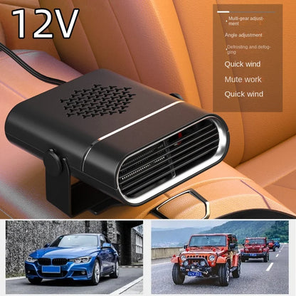 2 IN 1 Car Cooling & Heater Fan 12V 150W 24V 150W Auto Windshield Anti-Fog Electric Heating Dryer Defogging Demister Defroster