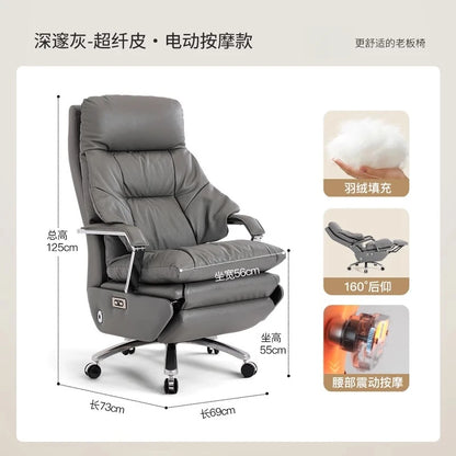 Aesthetics Massage Chair Swivel Lift Comfortable Office Nordic Design Rotating Chair Footrest Ergonomic Bureau Meuble...