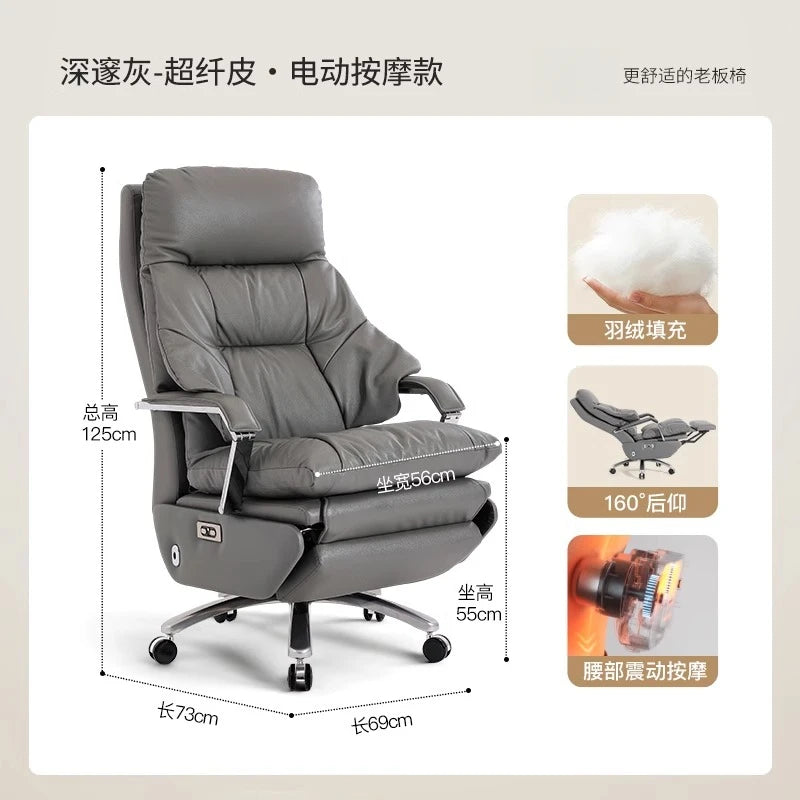 Aesthetics Massage Chair Swivel Lift Comfortable Office Nordic Design Rotating Chair Footrest Ergonomic Bureau Meuble...