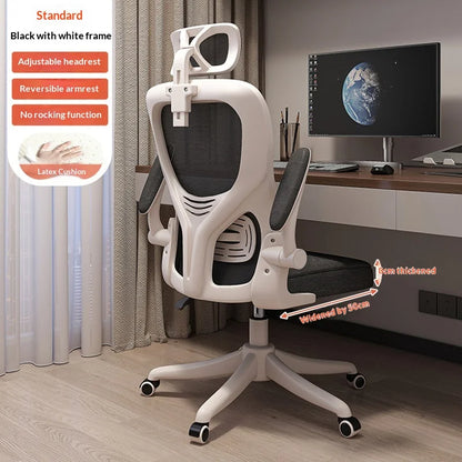 Ergonomic Office Chair Adjustable Lumbar Support Mesh High Back Swivel Computer Gaming Chair Reclining Armrest White...
