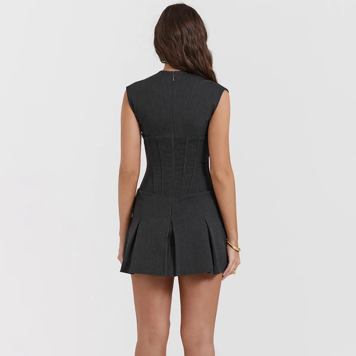 Mingmingxi Autumn Women Sleeveless Dress 2023 Casual A Line corset dress Office Lady sexy Blazer Dress Fashion Women's...