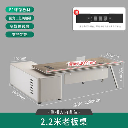 Large Wood Aesthetic Office Desk Designer Modern Drawers Standing Computer Desk Executive Wooden Mesa Escrivaninha Furniture - Kimlud