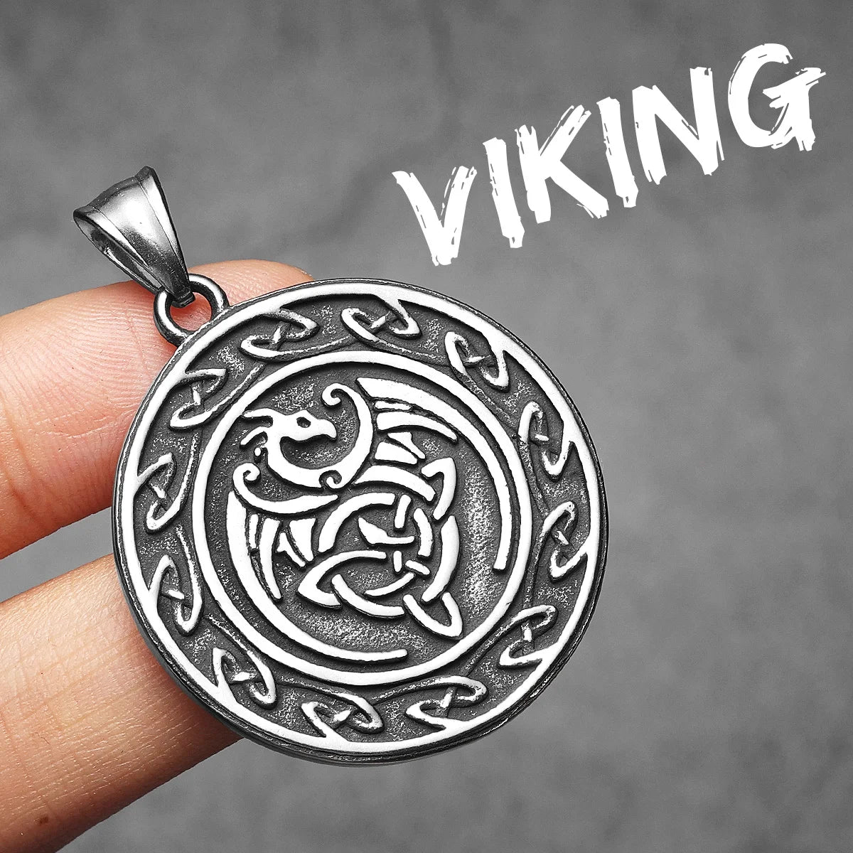 Viking Celtic Knot Men Necklaces With Pendant Stainless Steel Jewelry For Male Women Punk Hip Hop Accessories Gifts Wholesale