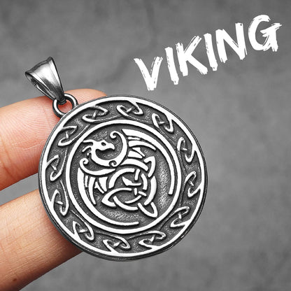 Viking Celtic Knot Men Necklaces With Pendant Stainless Steel Jewelry For Male Women Punk Hip Hop Accessories Gifts Wholesale