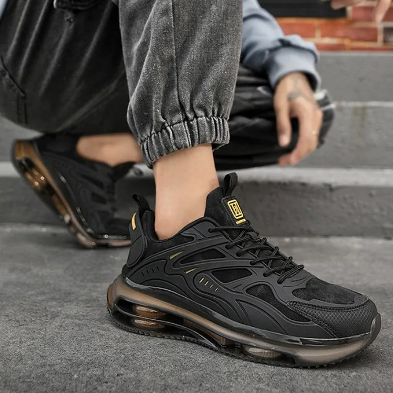 Men Breathable Mesh Air-cushion Running Sneakers Trendy Shock Absorb Training Shoes Men's Basketball Shoes Zapatillas De Deporte