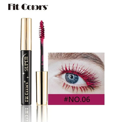 Colored Mascara Makeup 4D Silky Natural Long Eyelashes Mascara Waterproof Long-lasting Extension Thick Lasting Curling Mascara