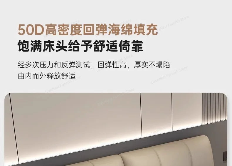 Barrier Accessories Double Bed Mattresses Stuff Luxury Bedroom Double Bed Headboards Loft Letto Matrimoniale Furniture Home