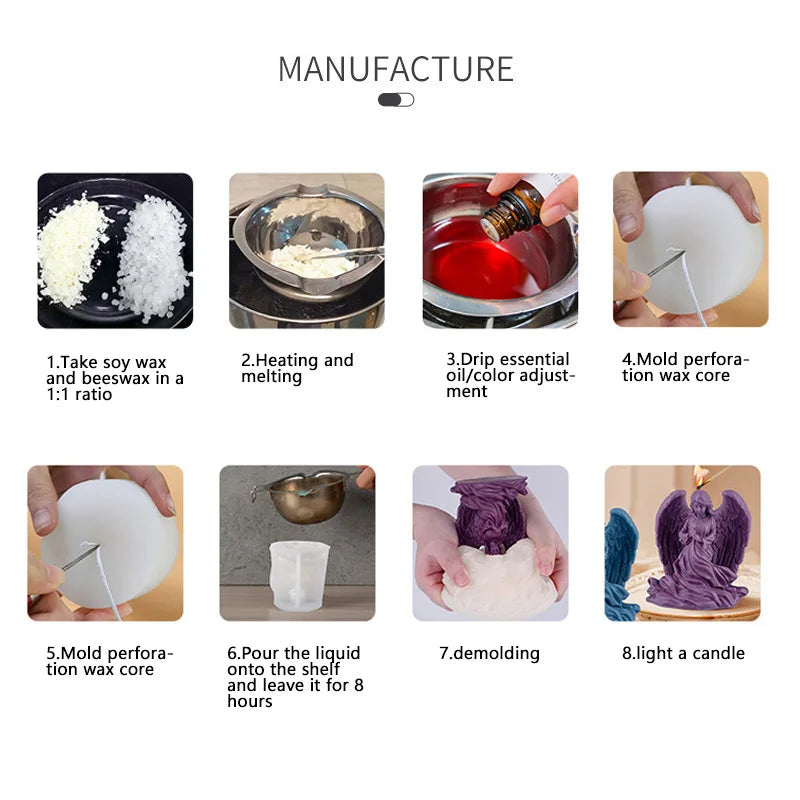 3D Christmas Tree Candle Silicone Mold DIY Christmas Party Decoration Aromatherapy Plaster Making Moulds Home Ornament Gifts