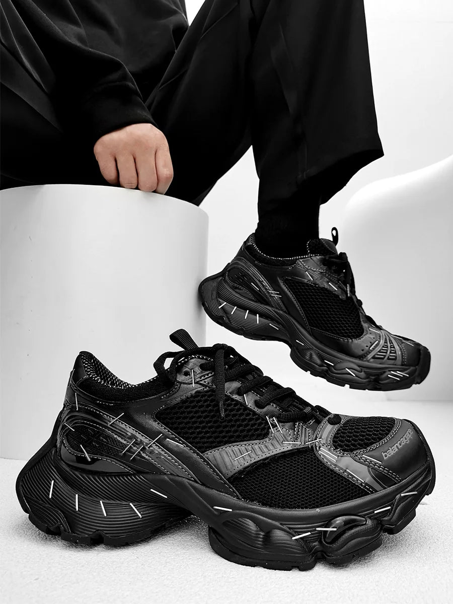 Paris Stapler14 Dad Shoes Thick Bottom Sports Sneakers for Men And Women Couple's Fashionable Casual Shoes Increased Height