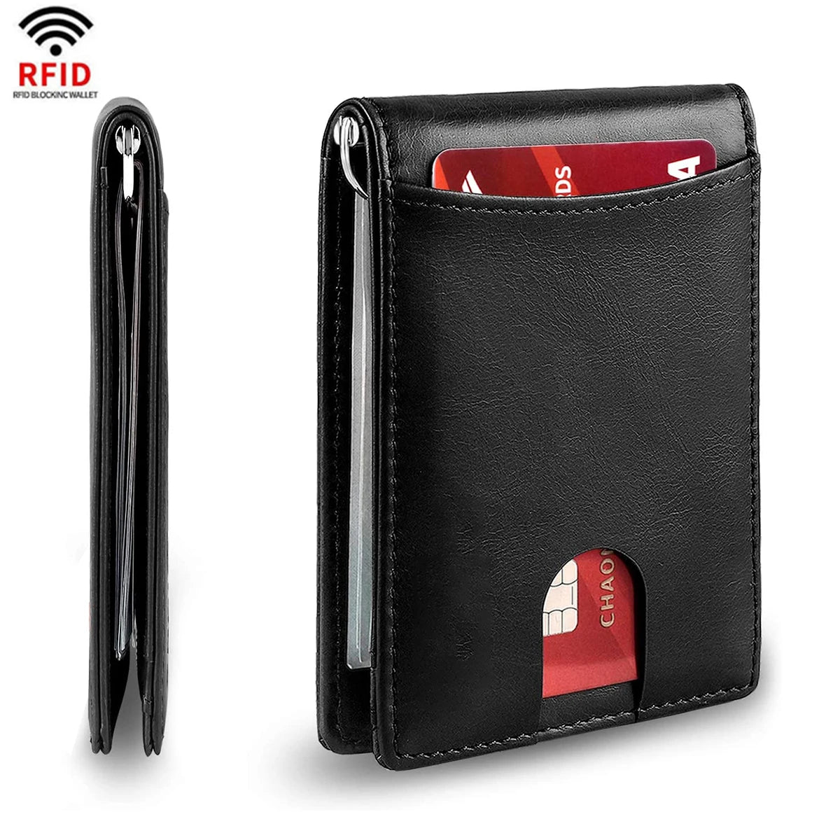 Rfid Credit Card Holder Men Wallets Money Clip Luxury Slim Thin Mini Wallet Male Small Short Purse Minimalist Billfold Vallet