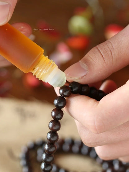 10ml Natural India Old Mountain Sandalwood Essential Oil Indoor Humidifier Air Purification Buddhist Beads Aromatherapy Oil - Kimlud